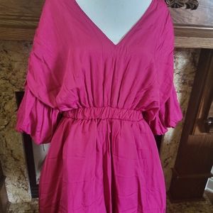 Ashley Stewart's Barbie Pink Curvy girl balloon dress Size 4X